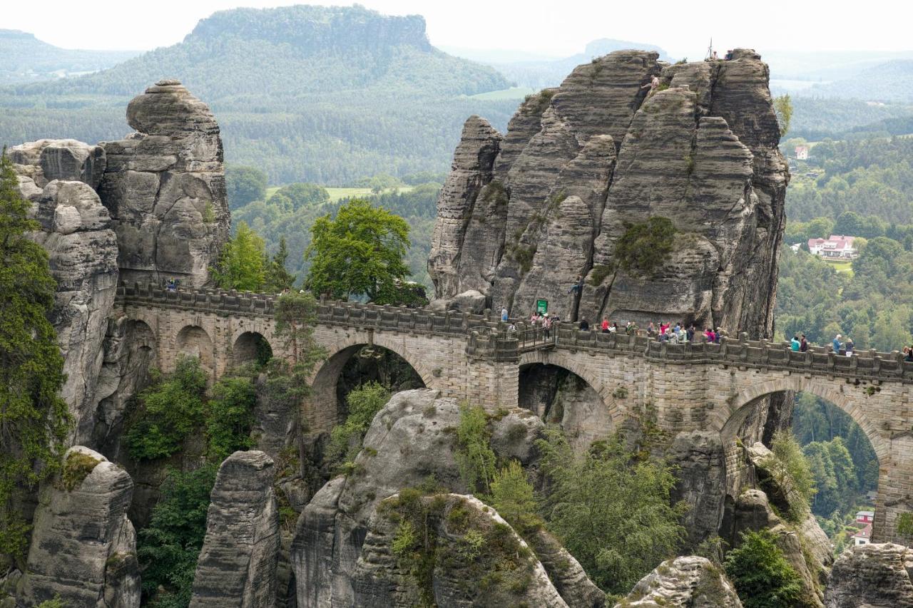 Ferienwohnungen Elbjuwel Rathen Bagian luar foto