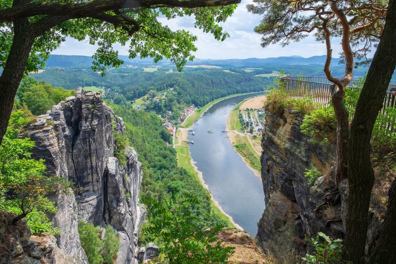 Ferienwohnungen Elbjuwel Rathen Bagian luar foto
